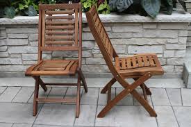 Eucalyptus Hardwood Folding Side Chair With Brown Umber Stain 2pk