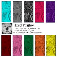 Make perfectly repeating patterns in a moment and share them with us! Floral Paisley Digital Backgrounds By Just Clippin Around Tpt