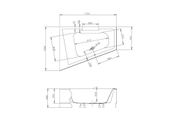 Vigour cosima badewanne interior design bathtub bathroom. Badshop Veith Trapezwanne Acryl Cosima 175x135cm Weiss Uberl Re Liegef Li M Schurze U Gest Vig Vigour Sanibel