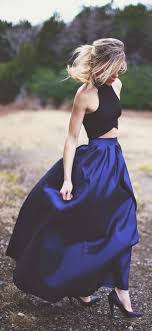 Stlye Me Hip Full Lenght Maxi Skirt With Crop Top And Black Heels Spring Outfits Fashion Piece Prom Dress Style