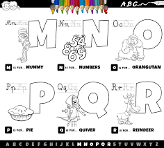 Print them all and you've got one really fun picture dictionary! Alphabet Letters From M To R Coloring Book Download Free Vectors Clipart Graphics Vector Art