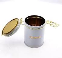 Lock Catch Retangular Cookie Candy Storage Metal Tin Cans with Lid Novelty  Special Lid Tea Tin/Tea Tin Can