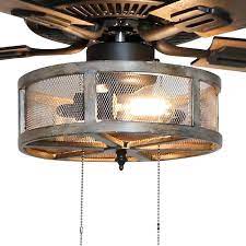A kitchen fan needs a little more class. 52 Abbigail Woodgrain Caged Farmhouse 5 Blade Ceiling Fan With Remote Light Kit Included Review Caged Ceiling Fan Ceiling Fan With Light Rustic Ceiling Fan