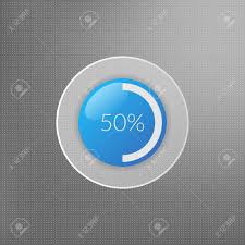 50 Percent Pie Chart Icon Percentage Vector Infographics Circle