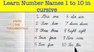 Jan 06, 2018 · increased writing speed. One Two Three In Cursive Writing How To Write One To Ten In Cursive Number Names 1 10 In Cursive Youtube