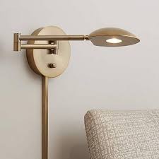 Maybe you would like to learn more about one of these? Possini Euro Eliptik French Brass Led Swing Arm Wall Lamp 23t79 Lamps Plus Swing Arm Wall Lamps Wall Lamp Lamp