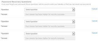 Coming in, looking in, and looking out.. Setting Up Password Recovery Questions