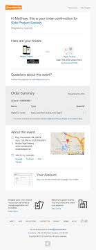 Your Tickets For Side Project Society From Eventbrite Ticket Design Template Best Email Ticket Design