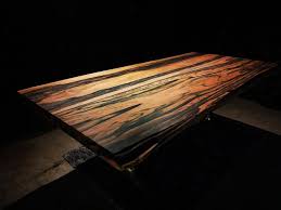 Macassar Ebony Wood Dining Table With Cast Bronze Legs Solid Etsy Wood Dining Table Rustic Colorful Kitchen Tables Painted Dining Table