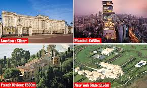 Book your visit to buckingham palace for a glimpse inside one of the few working royal palaces remaining in the world today. Buckingham Palace Is Top Of The Property Ladder At More Than 1bn Daily Mail Online