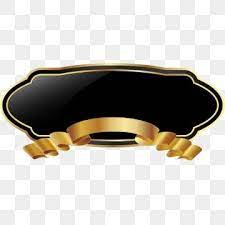 Hand Painted Black And Gold Ribbon Border Png And Vector Bingkai Bingkai Foto Seni