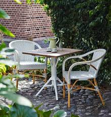 Bistrosessel Sorbonne Rattan Weiss Gartensessel Tische Im Freien Outdoor Dekorationen