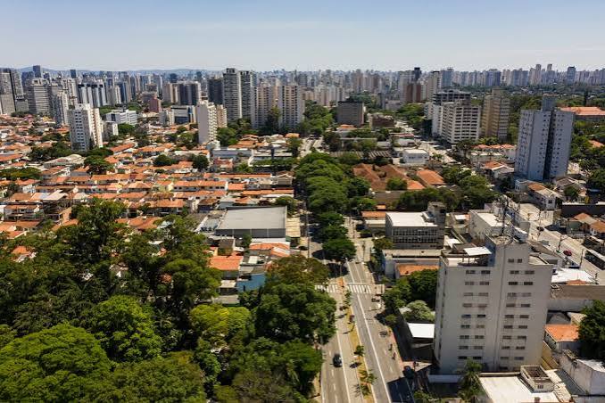 Visão do distrito de Santo Amaro em São Paulo