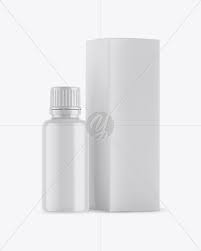 Download Glossy Bottle With Box Mockup In Bottle Mockups On Yellow Images Object Mockups
