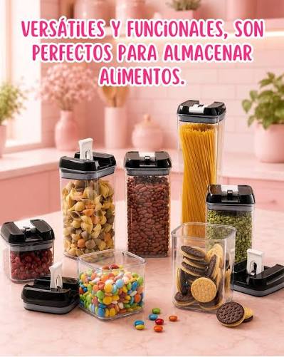 Creafa oficial | ✨ ¡Organiza tu cocina con estilo y aprovecha cada espacio!  🏡 Mantén tus alimentos frescos y bien almacenados con este set de 7... |  Instagram