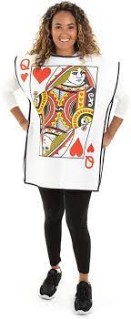 Print enlarged playing card on 3'x4' foam core board. Amazon Com Playing Card Queen Women S Halloween Costume Cute Adult One Size Body Suit Clothing Shoes Jewelry