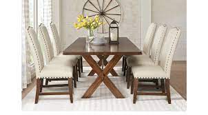 Can be finished to stain color of choice from minwax chart in listing and sealed with. Twin Lakes Brown 5 Pc 84 In Rectangle Dining Room Rustic
