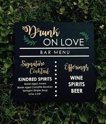 Bar Menu Wedding Signs Rustic Wedding Wood Signs Custom Handpainted Wedding Bar Sign Wedding Chalkboard Signs Wedding Bar Decor