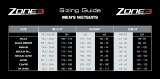 Wetsuit Size Guide Triocean Surf Surfboards Xcel