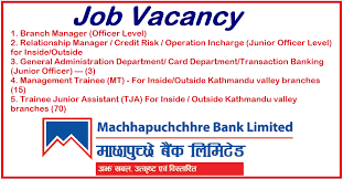 Good, fair and poor credit cards. Job Vacancy At Machhapuchchhre Bank Limited Collegenp
