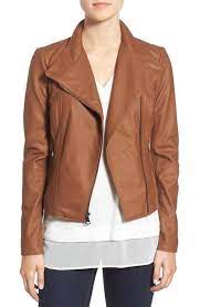 Marc New York By Andrew Marc Felix Stand Collar Leather Jacket Leather Jacket Tan Faux Leather Jacket Asymmetrical Leather Jacket
