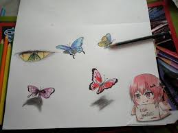 Learn how to draw 3d butterfly pictures using these outlines or print just for coloring. Butterfly 3d Drawing Art By Egayahiko On Deviantart