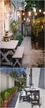Small outdoor spaces can be difficult to furnish. 10 Awesome Ideas To Design Long And Narrow Outdoor Spaces Narrow Patio Ideas Backyard Patio Patio