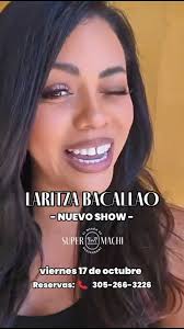 Seguimos drindamdo alegría y la mejor de las energías en cada uno de  nuestros concierto!!! , Nos vemos el 17 de octubre Familia!!!,  @supermachi_miami es el lugar!!🤩, #laritzabacallao #music #concierto ...