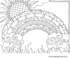 rainbow with patterns coloring pages rainbow coloring pages coloring pages for kids and adults