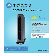 That one you linked to is just a docsis 3.1 cable modem with voice. Motorola Mb8600 Docsis 3 1 Ultra Fast Cable Modem 1 Gbps Comcast Xfinity Time Warner Cable Fast Server Corp Www Srvfast Com