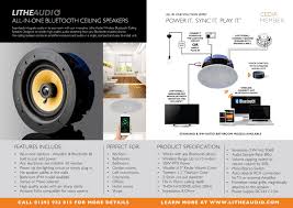 Menu top 5 installed bathroom ceiling speakers top 5 portable bathroom bluetooth speakers what better way to make the most of relaxing in your bathroom than by listening to your favourite music? Lithe Audio Bluetooth Ceiling Speakers Motorised Tv Mounts By Retrotouch Issuu