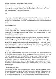 Here's how to do it right. A Last Will And Testament Explained