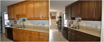 The cost to fit these cabinets will vary; Oak Cabinet Makeover With General Finishes Antique Walnut Gel Stain Refacing Kitchen Cabinets Cost Stained Kitchen Cabinets Beautiful Kitchen Cabinets