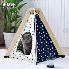 Online Shop Katlanir Pet Magara Evi Hint Cadir Pamuk Tuval Tipi Kopekler Kediler Hayvanlar Icin Yuva Yatak Odasi Kopek Yataklari Evcil Hayvan Urunleri Kedi Evi