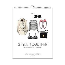 2019 Wall Calendar Fashion Illustration Calendar Stylish Etsy In 2020 Illustration Calendar Wall Calendar Planner Fashion