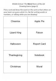 Printable Games For Middle School The Worst Years Of My Life Ideas For Book Clubs And Parties Middle School Book Club Books Of My Life