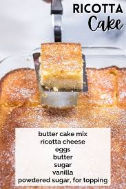 Easy Ricotta Cake Recipe With Cake Mix Recipe Dessert Recipes Easy Ricotta Cake Recipes Cake Recipes