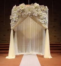 Wedding Ceremony Draped Arch Decorations Ceremony Decoration Ideas Arch Rentals And Wedd Arch Decoration Wedding Wedding Arch Beautiful Wedding Decorations