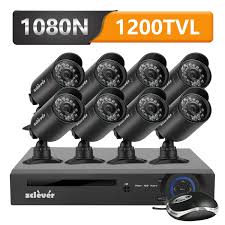 Zclever 8 Outdoor 1080n Hd 1200tvl Home Security Camera System With 8 Channel 1080 Home Security Camera Systems Home Security Systems Security Cameras For Home