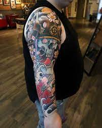 Japanese wave tattoo represents power, life, movement, and fluidity. Japanese Skull Tattoo Sleeve Best Tattoo Ideas Gallery Cool Half Sleeve Tattoos Half Sleeve Tattoos Designs Unique Half Sleeve Tattoos