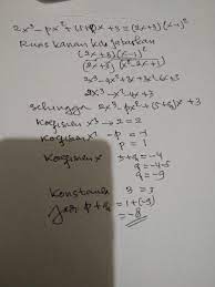 Check spelling or type a new query. Diketahui Kesamaan Dua Polinomial 2x 3 Px 2 5 Q X 3 2x 3 X 1 2 Nilai P Q Adalah Brainly Co Id