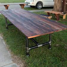 This top has two locking. 10 Foot Long Industrial Table Barn Wood Top Modern Black Steel Barn Table Barn Wood Industrial Table