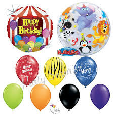 Circus Birthday Party Balloon Package Kids Birthday Animal Circus Tent Red And White Balloons Decorations Circus Party Balloons