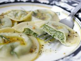 3 cheese spinach ravioli and sage