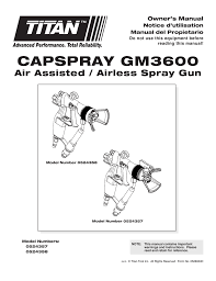 Capspray Gm3600 Titan Tool Usa Manualzz Com