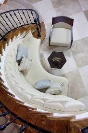 Built In Bench For Curved Staircase Curved Bench Indoor Seating Curved Staircase Curved benches bring about an intimate feel to the garden.