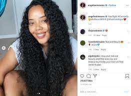 Angela simmons' stylist nikk nelson took to instagram a few days ago to show a picture of her client's natural hair straightened and hitting waist length. Keep Your Foot On They Necks Angela Simmons Knocks Fans Out Of The Park With Her Natural Beauty Snapshot