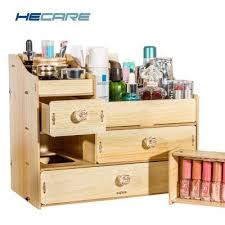 Wooden desktop storage box wood drawer notes holder organizer display vintage. Hecare Diy Wooden Storage Box Makeup Organizer Jewelry Container Best Offer Storagevat Com Wooden Storage Boxes Wooden Storage Makeup Storage Box