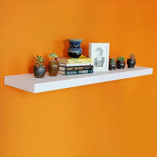 A set of 2 floating ledge shelves designed to concealing mounting hardware to appear floating. 12 Inch Depth Grande Floating Wall Shelf Display Floating Shelf Wellandstore