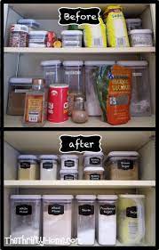 The Thrifty Home Simple Solutions To Organize A Deep Pantry Cupboards Organization Deep Pantry Organization Kitchen Cupboard Organization